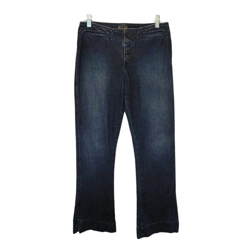 Abercrombie & Fitch Jeans Womens 4 Blue Flare Leg Mid-Rise Dark Wash